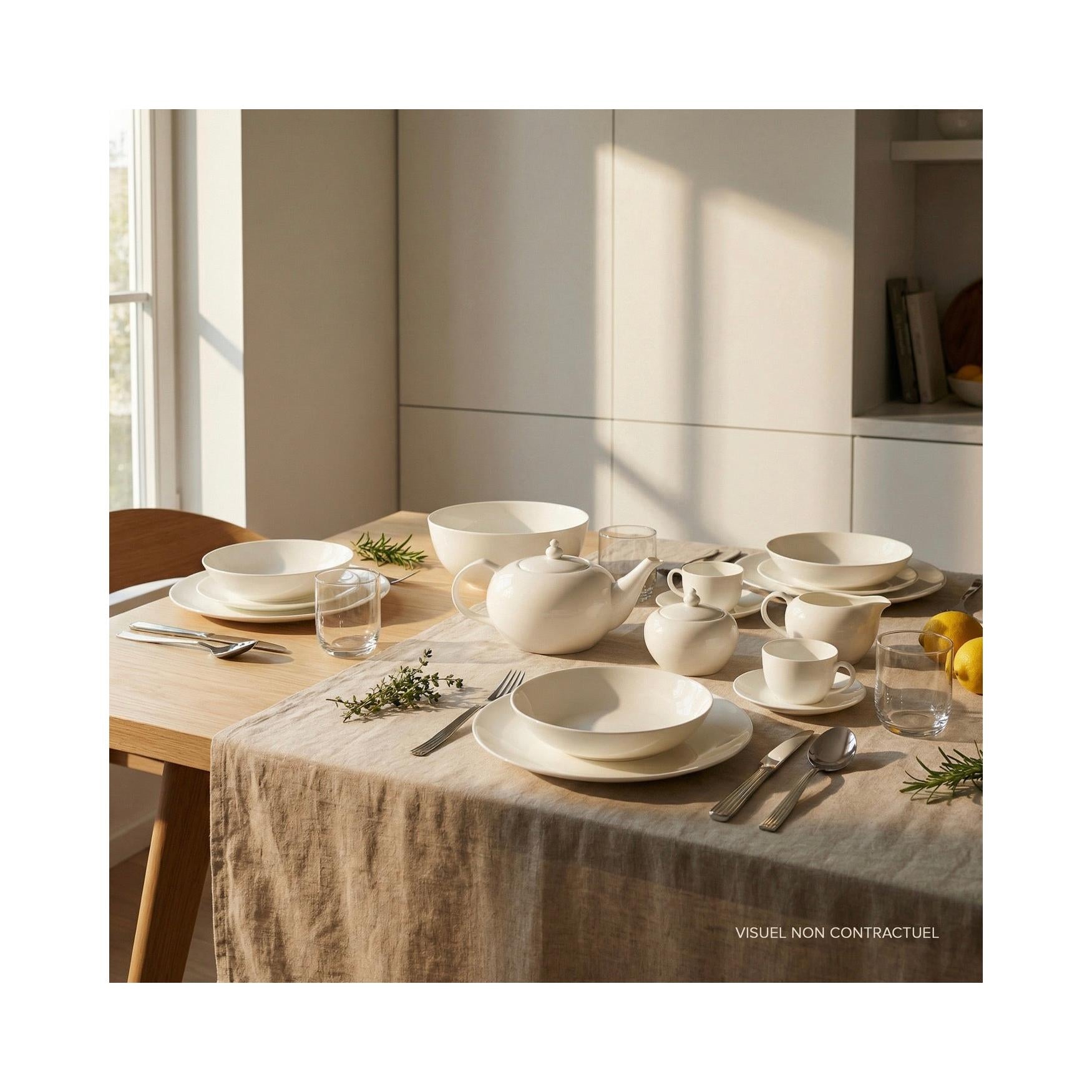 Taidu Ii - 6 Bols En Bone China - Blanc - 2 Tailles