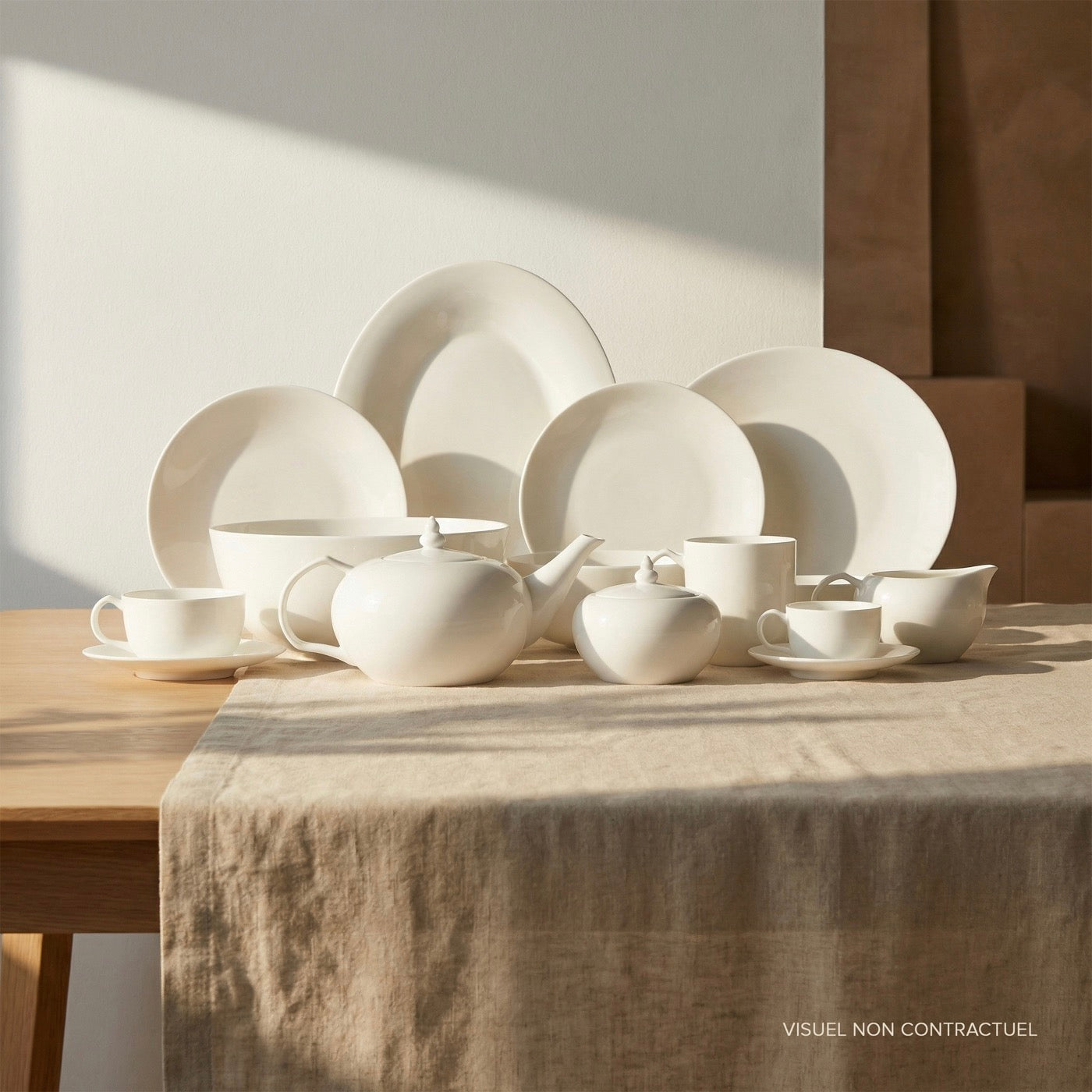 Taidu Ii - Service De 6 Tasses Et Sous-Tasses À Espresso En Bone China - 9,5Cl - Blanc