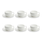 Taidu Ii - Service De 6 Tasses Et Sous-Tasses À Café En Bone China - 23Cl - Blanc