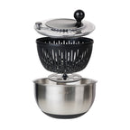 Salsa - Essoreuse À Salade 2 En 1 - Ø24,5Cm -  Noir/Argenté