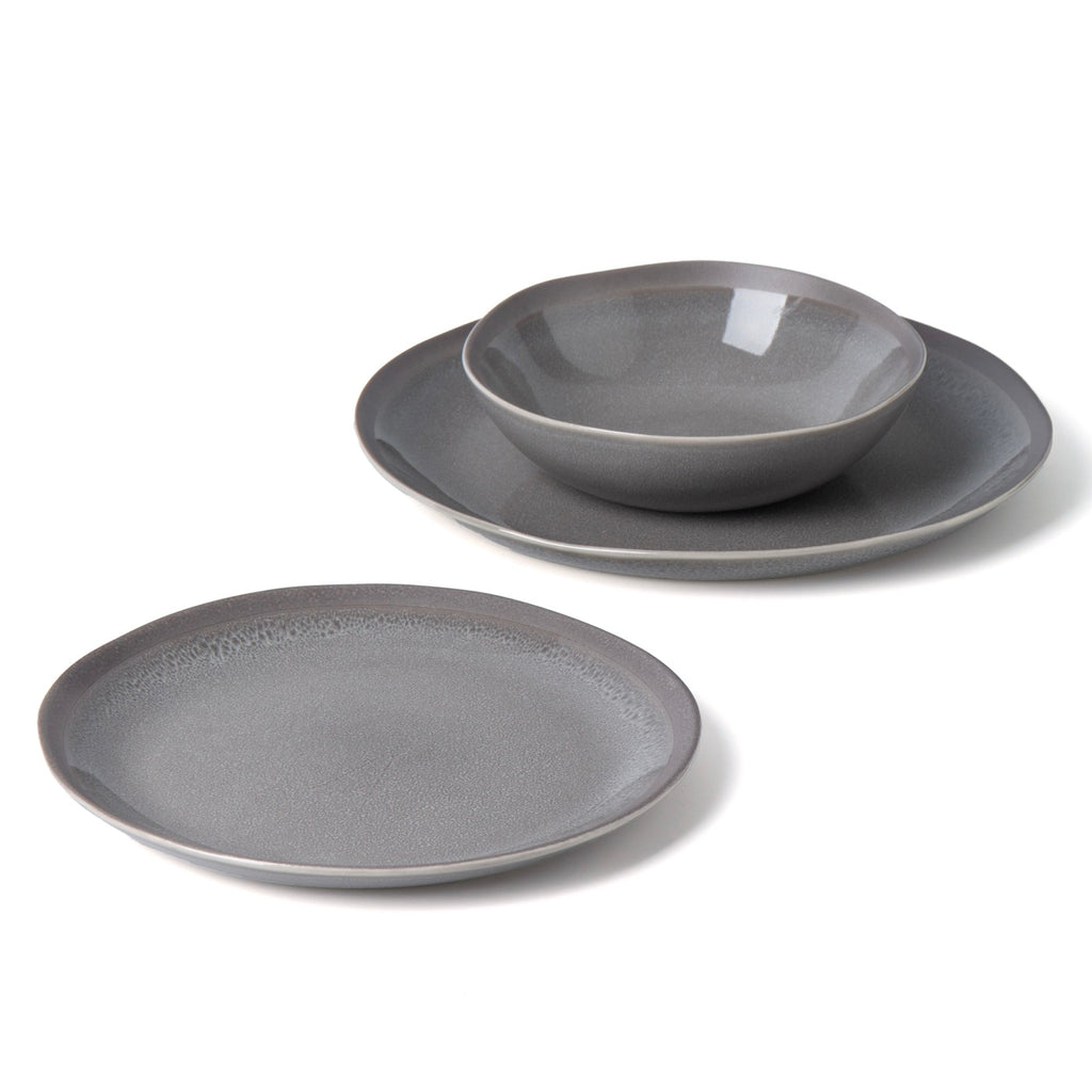 Osaka - Service De Table 18 Pièces En Grès Réactif - Gris