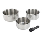 Épure Amovible - 3 Casseroles - 16/18/20Cm Amovible Inox 18/8 Induction - Argenté