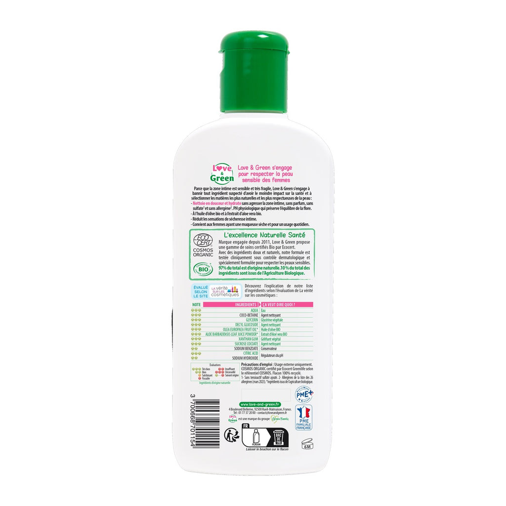 Certified Organic, Sulphate-Free, Fragrance-Free Moisturising Intimate Wash, 200ml
