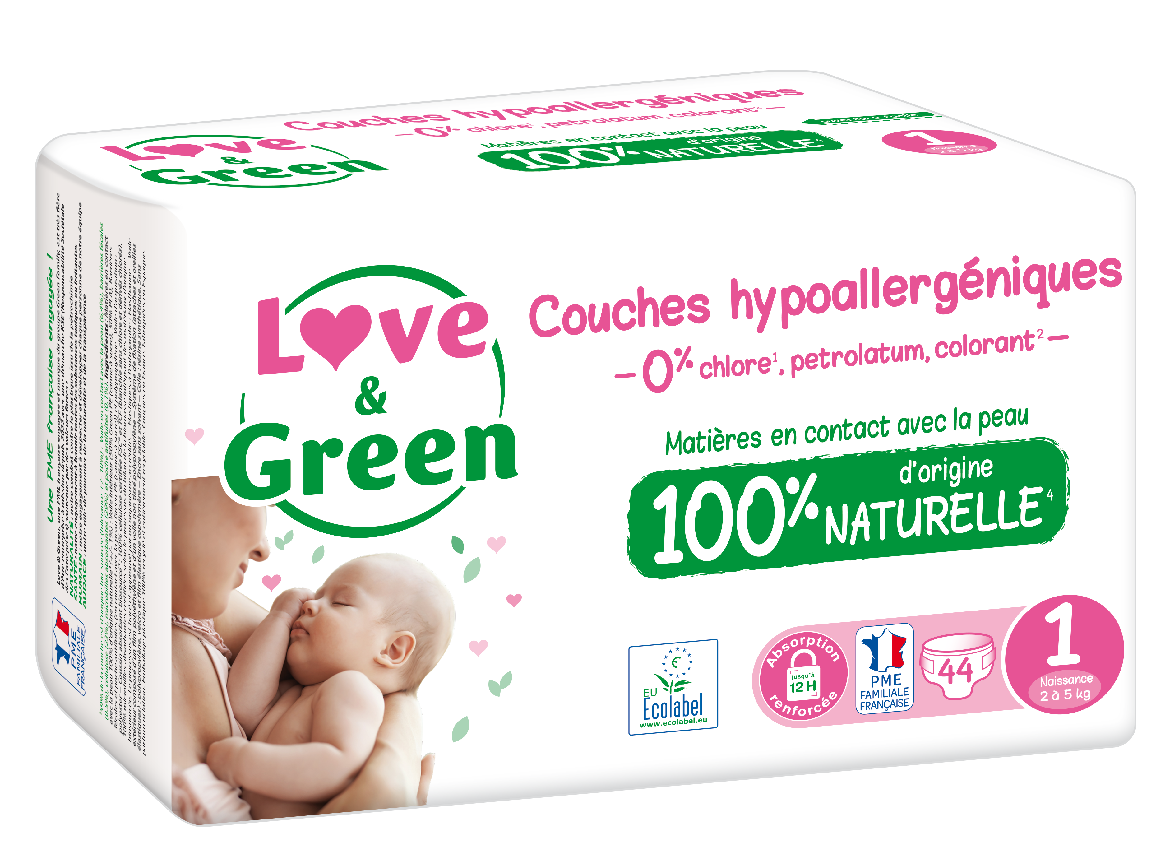 Hypoallergenic And Ecological Nappies T1 X 44