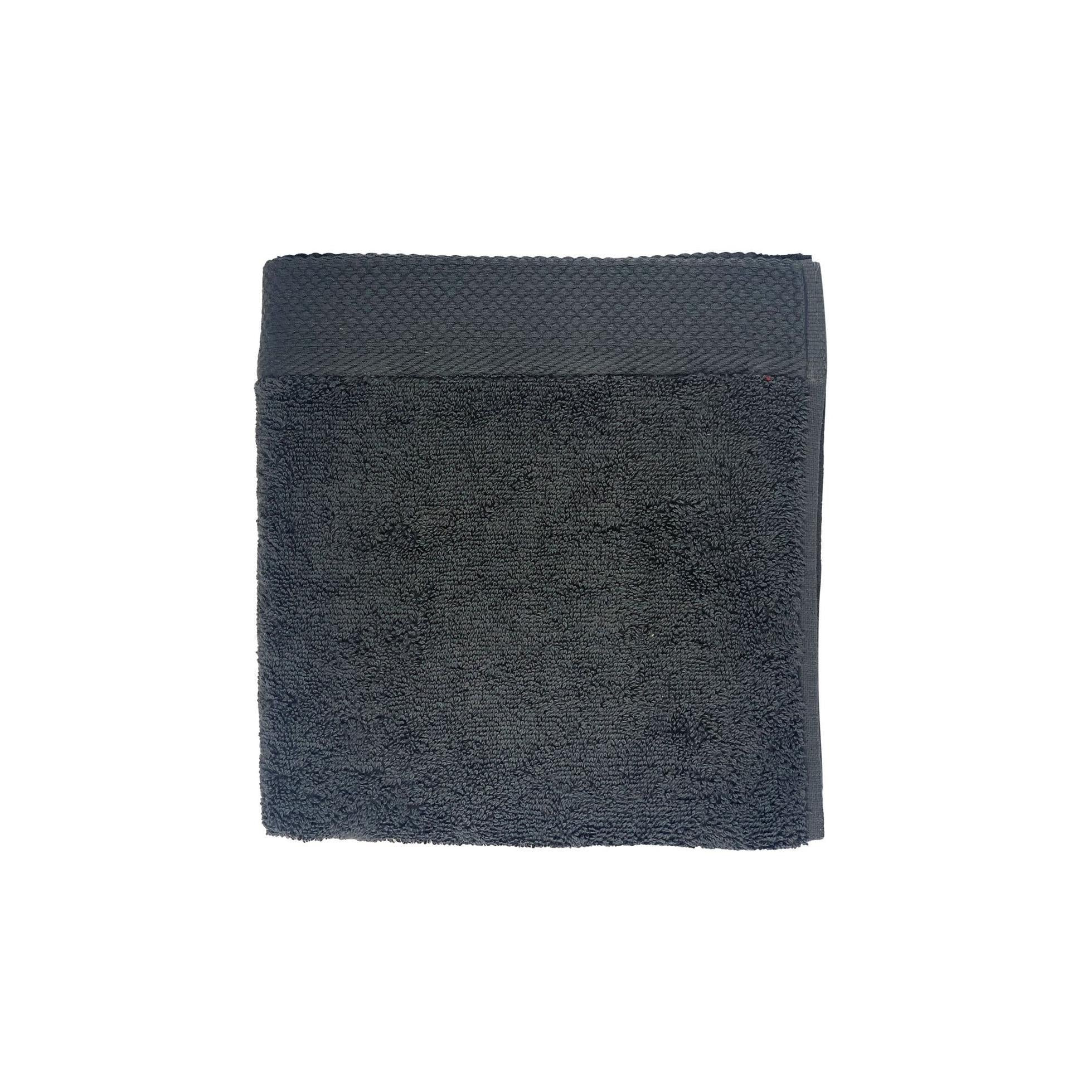 Serviette De Toilette "Soft" - 100% Coton - Gris Anthracite