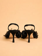 Eslinga Ella de ante negro y organza