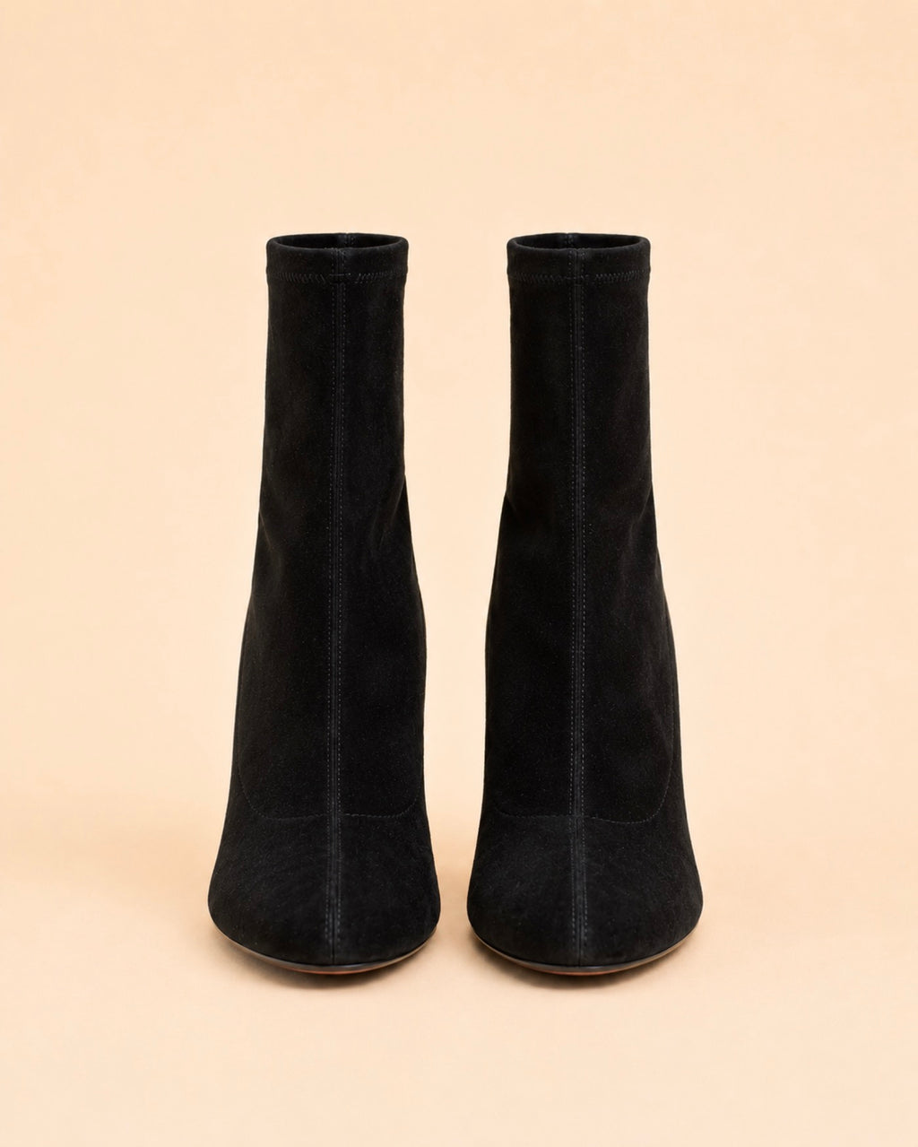 Roma Ankle Boot In Black Stretch Suede