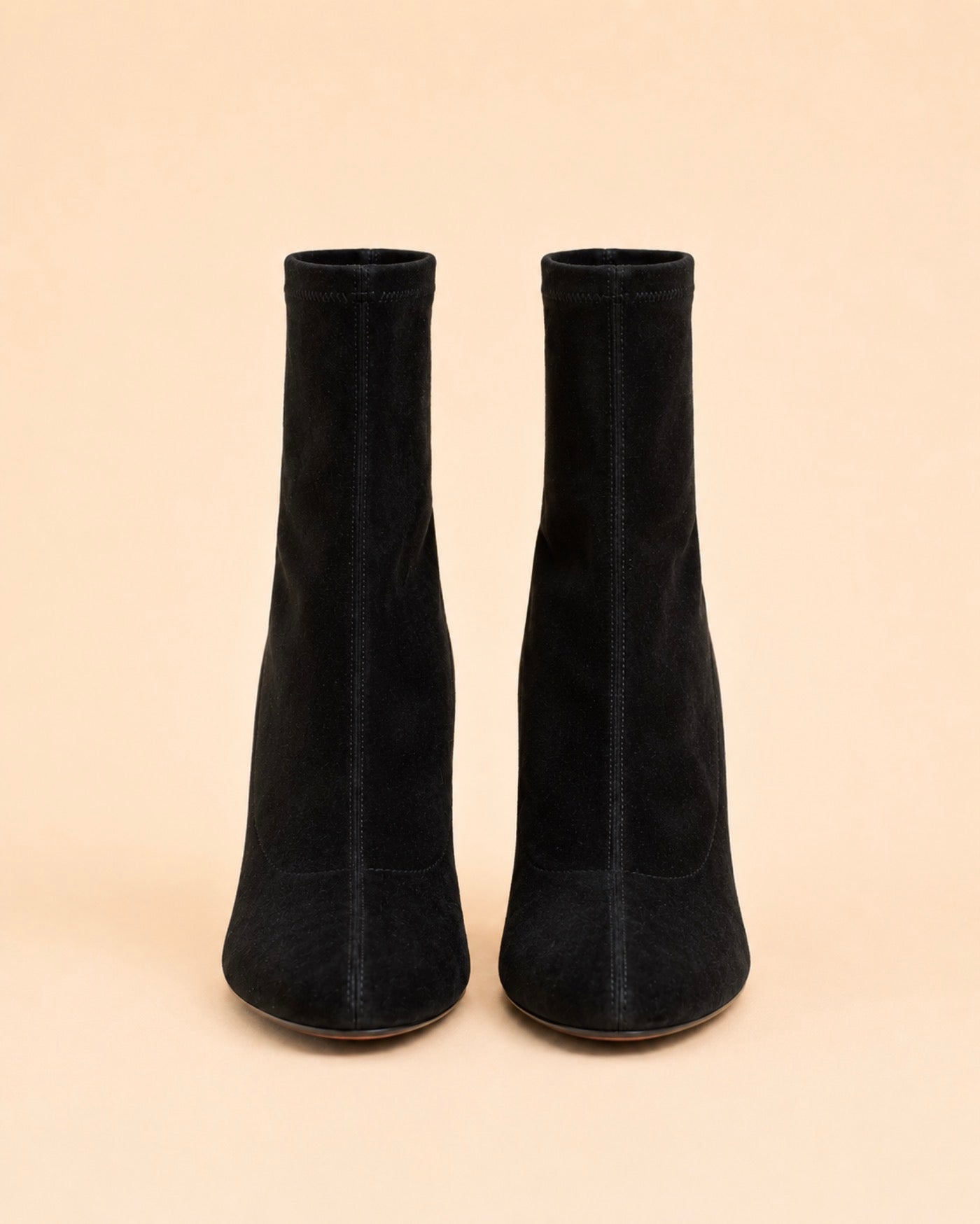 Roma Ankle Boot In Black Stretch Suede