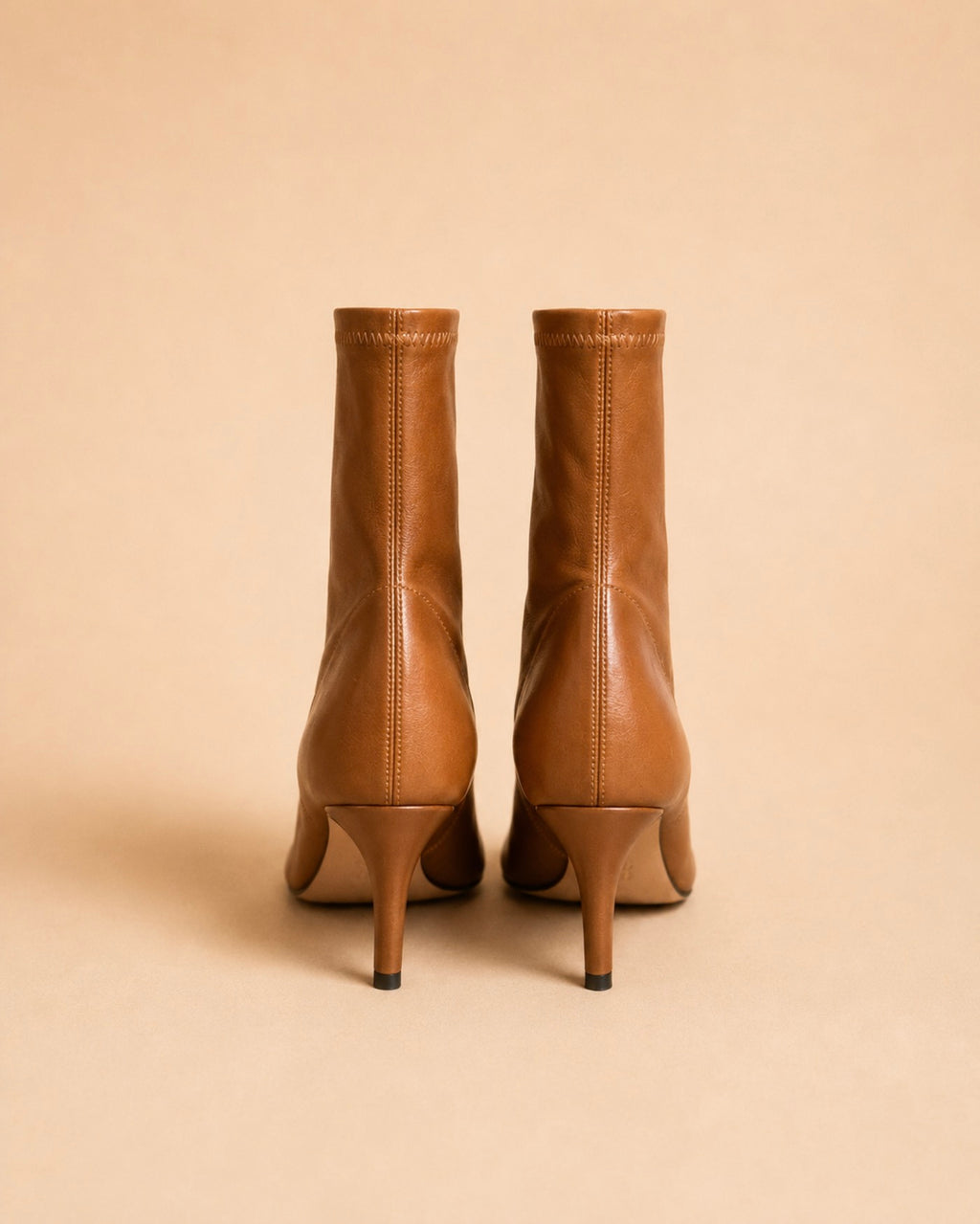 Roma Ankle Boot In Tan Stretch Calf