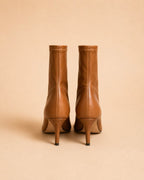 Roma Ankle Boot In Tan Stretch Calf
