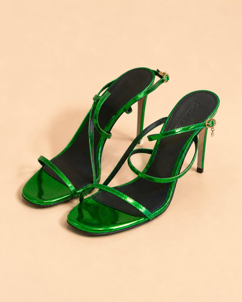 Aria In Green Mirrored Leather