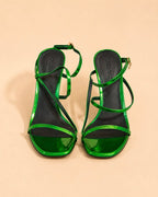 Aria In Green Mirrored Leather