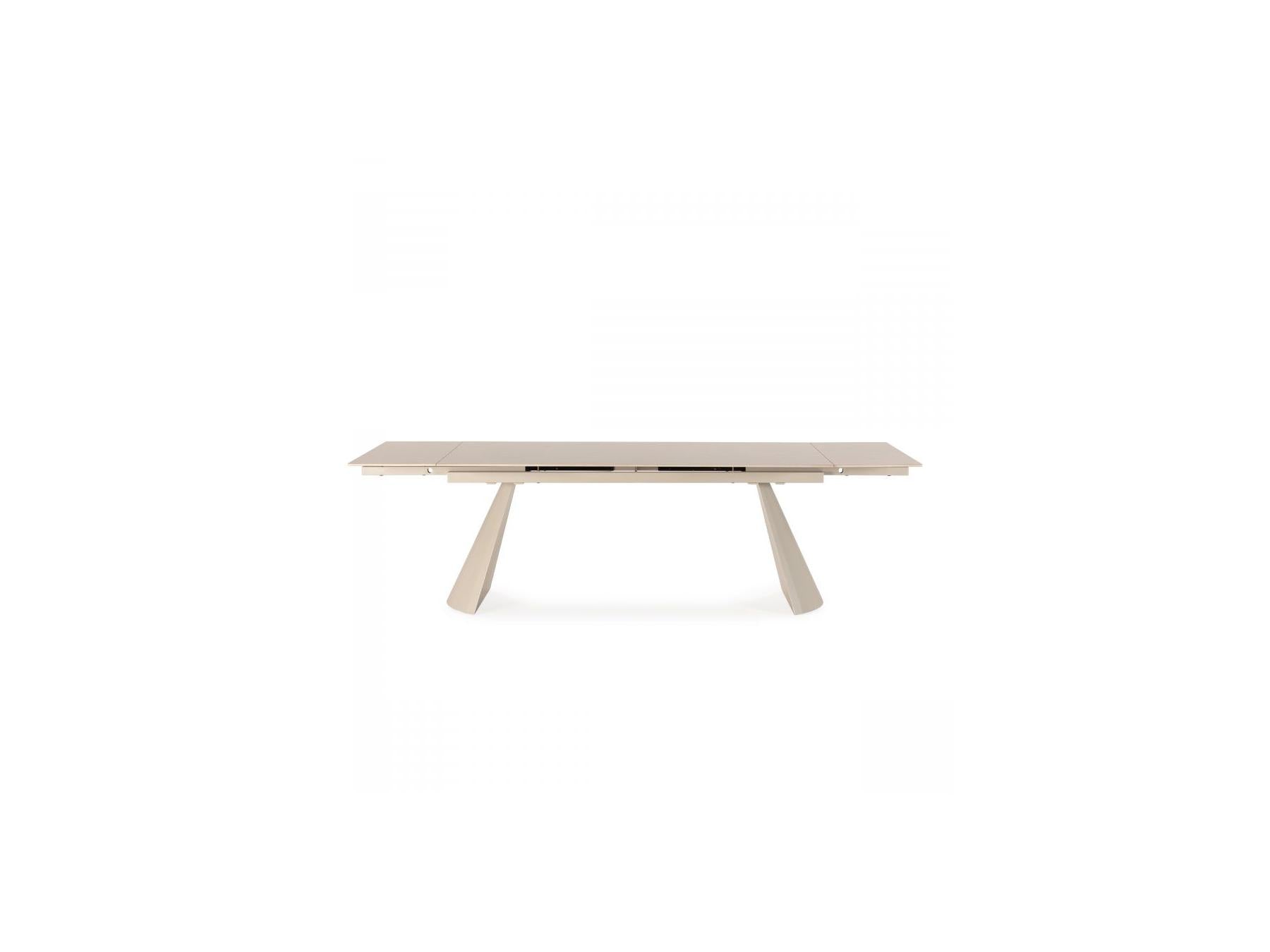 Extendable Dining Table - Romeo - Travertine-Effect Stone Top
