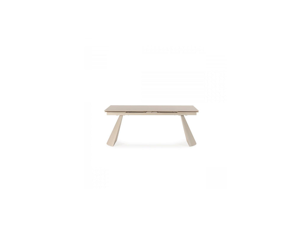 Extendable Dining Table - Romeo - Travertine-Effect Stone Top