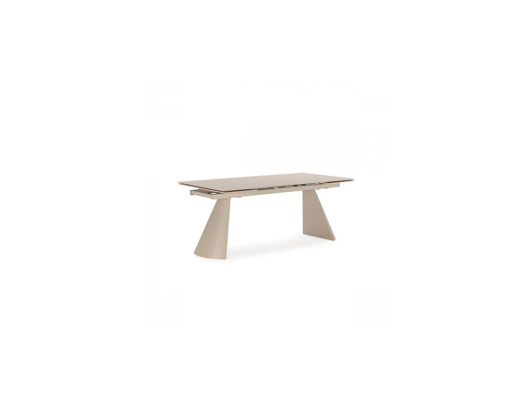 Extendable Dining Table - Romeo - Travertine-Effect Stone Top