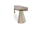 Extendable Dining Table - Romeo - Travertine-Effect Stone Top