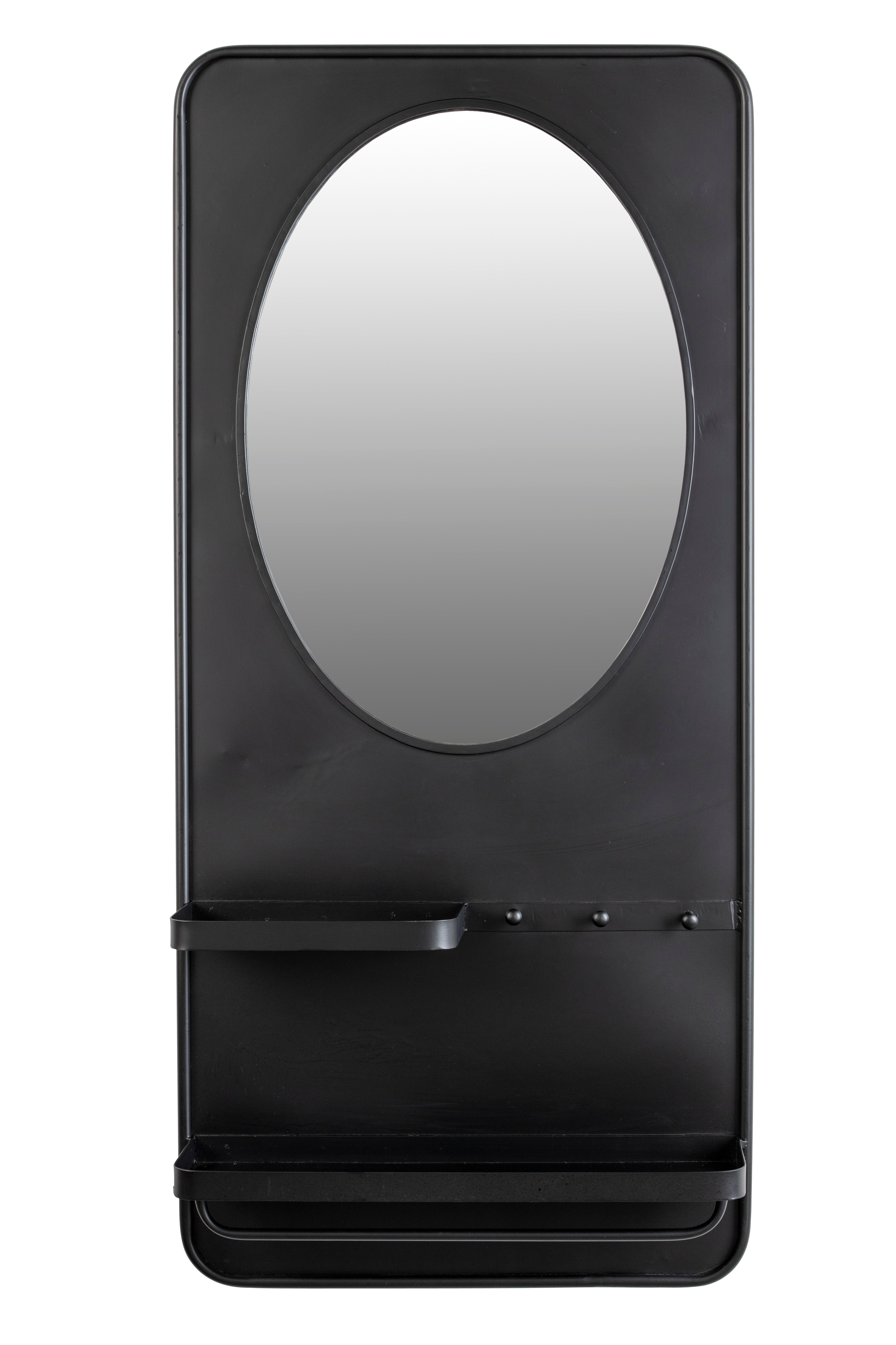 Étagère Pascal L - Miroir - Fer - Noir