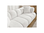 Pamira - Fixed Straight 3-Seater Sofa - Bouclé Fabric