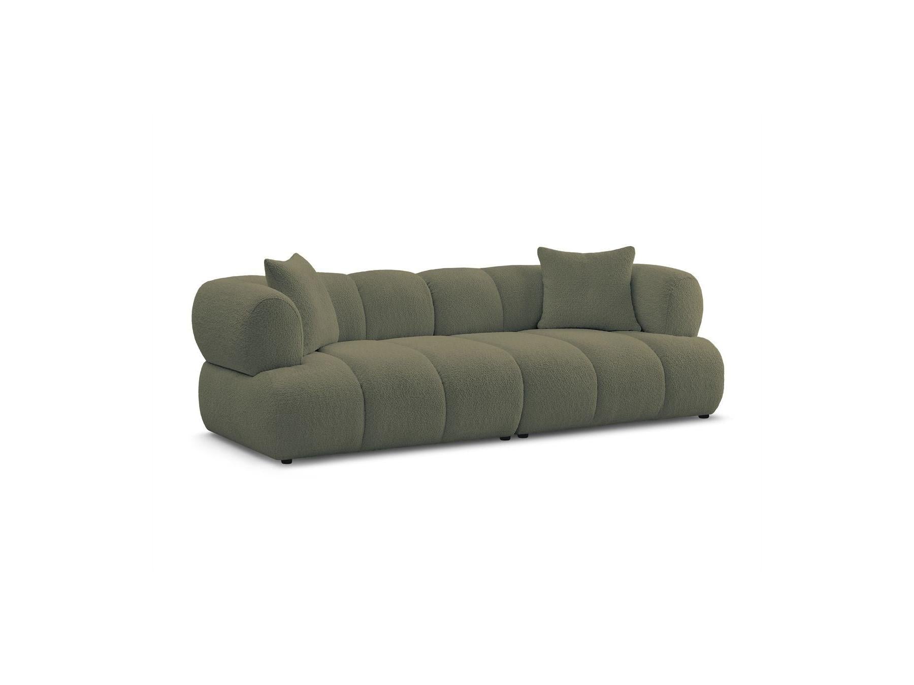 Pamira - Fixed Straight 3-Seater Sofa - Bouclé Fabric