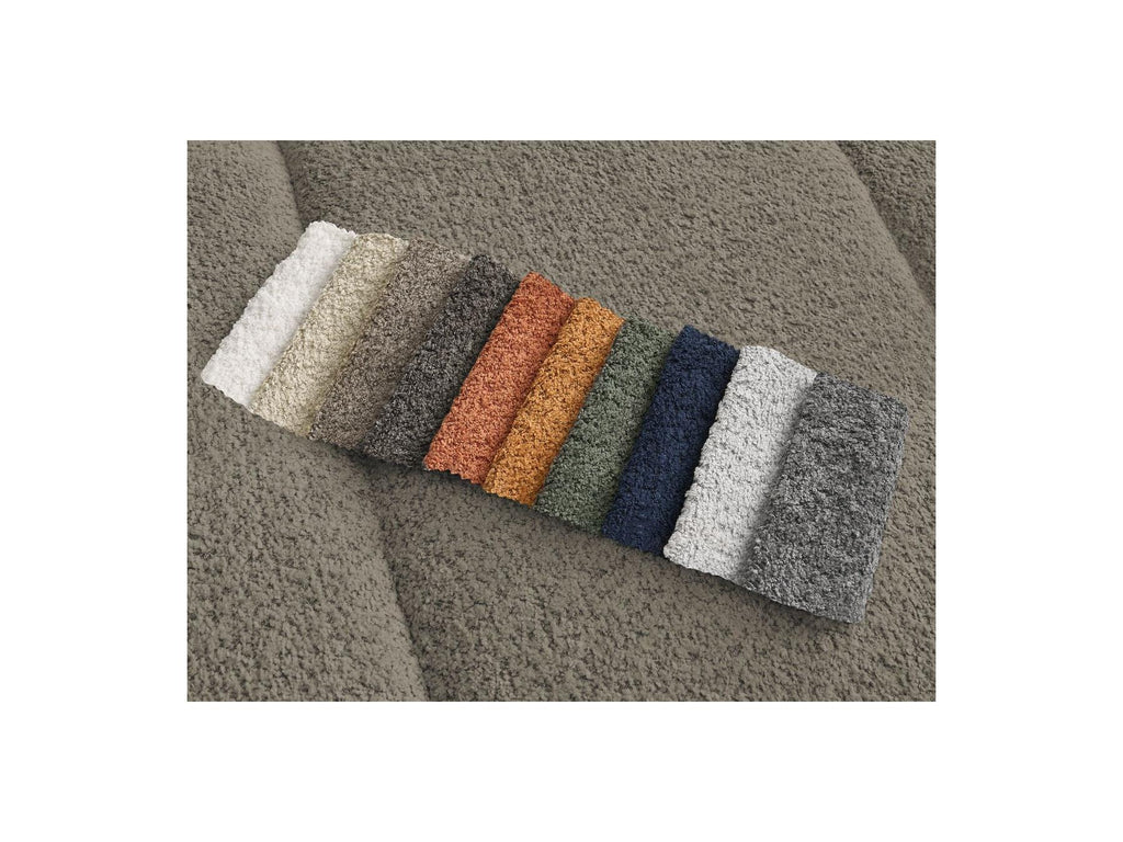 Pamira - Canapé D'Angle Fixe - Tissu Bouclette - Angle Droit
