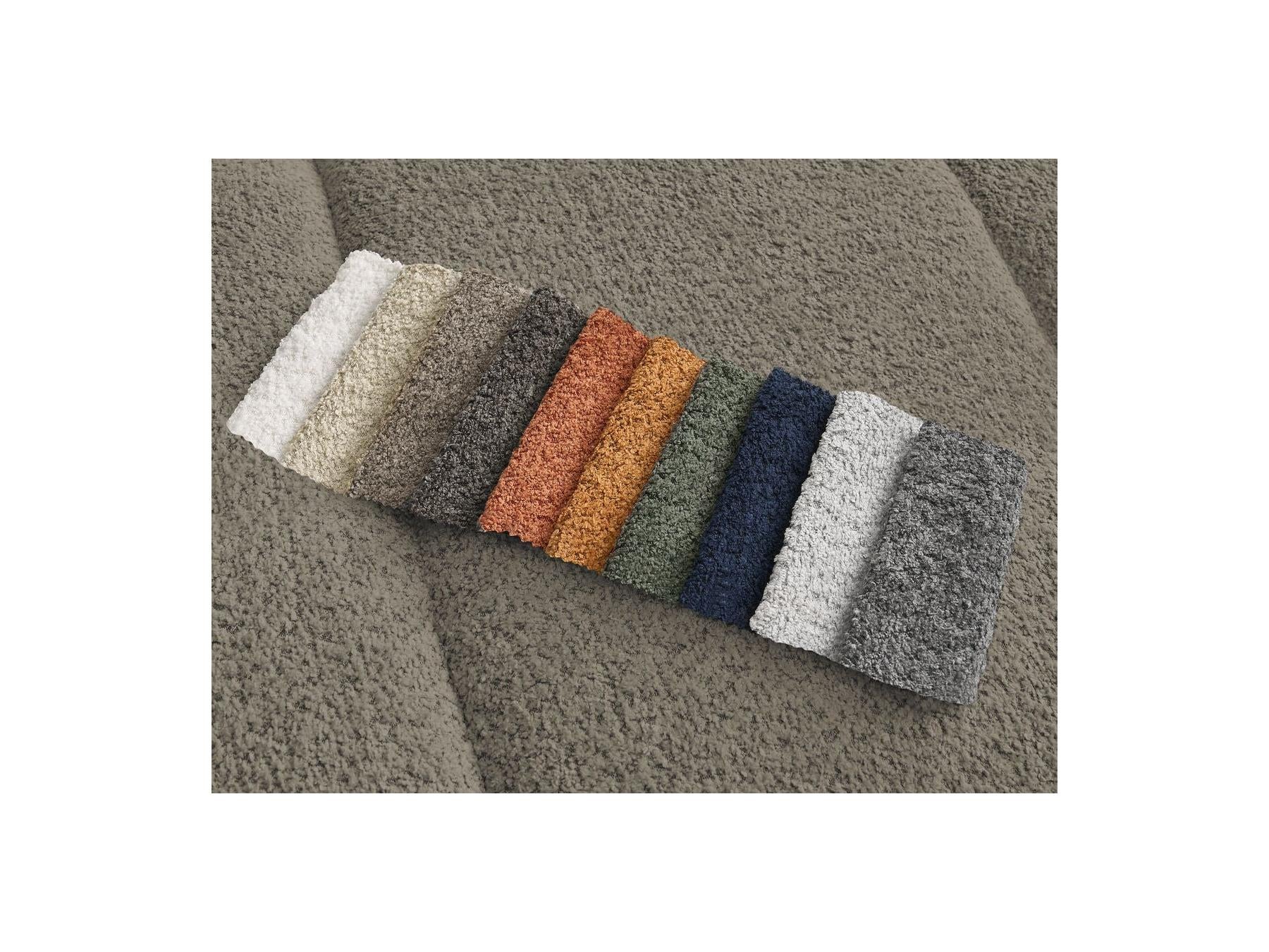 Pamira - Canapé D'Angle Fixe - Tissu Bouclette - Angle Droit