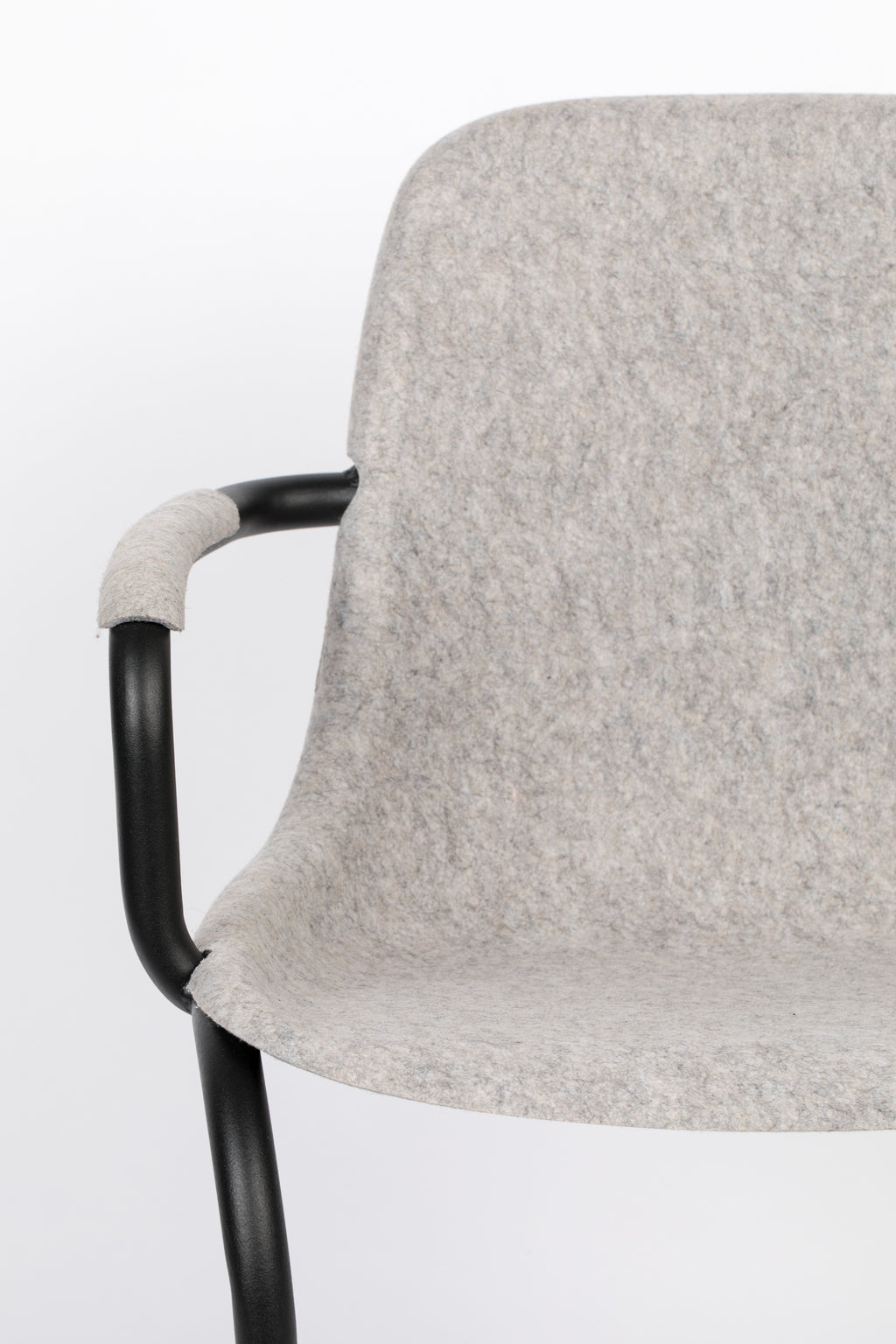 Thirsty - Juego de 2 Sillones de Comedor - Plástico Reciclado - Gris Ceniza