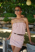 Robe Bustier Charlize - Rouge/Crème