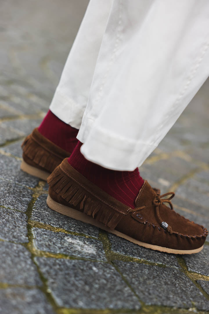 Mocasines Ante Marrón Chocolate