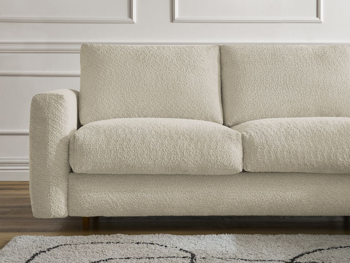 Cocoone - Sofá esquinero reversible convertible nuevo con apertura exprés - Tejido bouclé