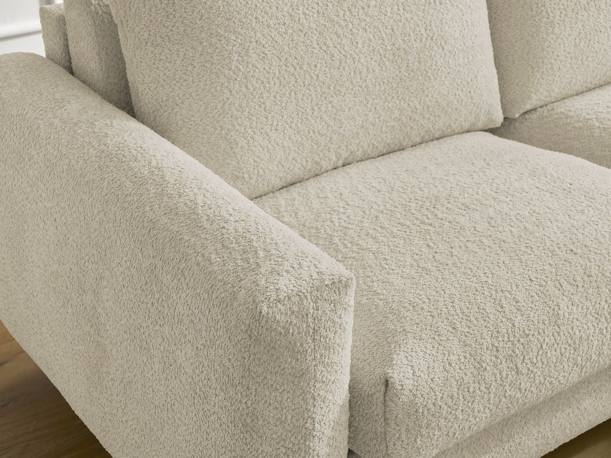 Cocoone - Sofá esquinero reversible convertible nuevo con apertura exprés - Tejido bouclé