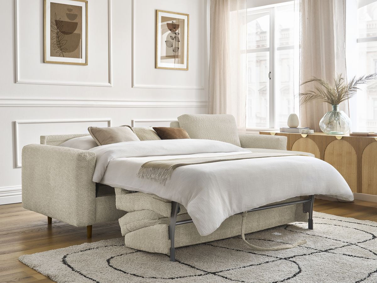 Cocoone - Sofá esquinero reversible convertible nuevo con apertura exprés - Tejido bouclé