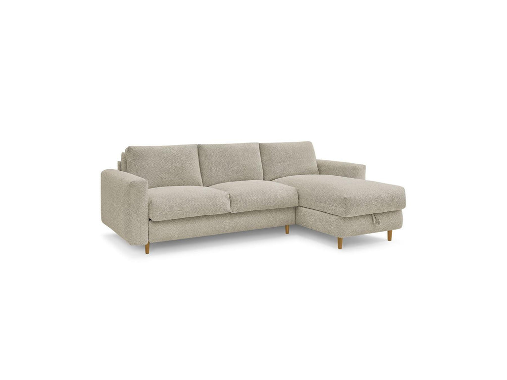 Cocoone - Sofá esquinero reversible convertible nuevo con apertura exprés - Tejido bouclé