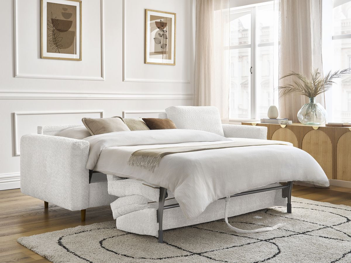 Cocoone - Sofá esquinero reversible convertible nuevo con apertura exprés - Tejido bouclé