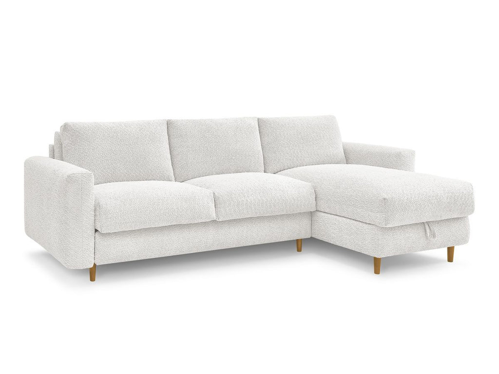 Cocoone - Sofá esquinero reversible convertible nuevo con apertura exprés - Tejido bouclé