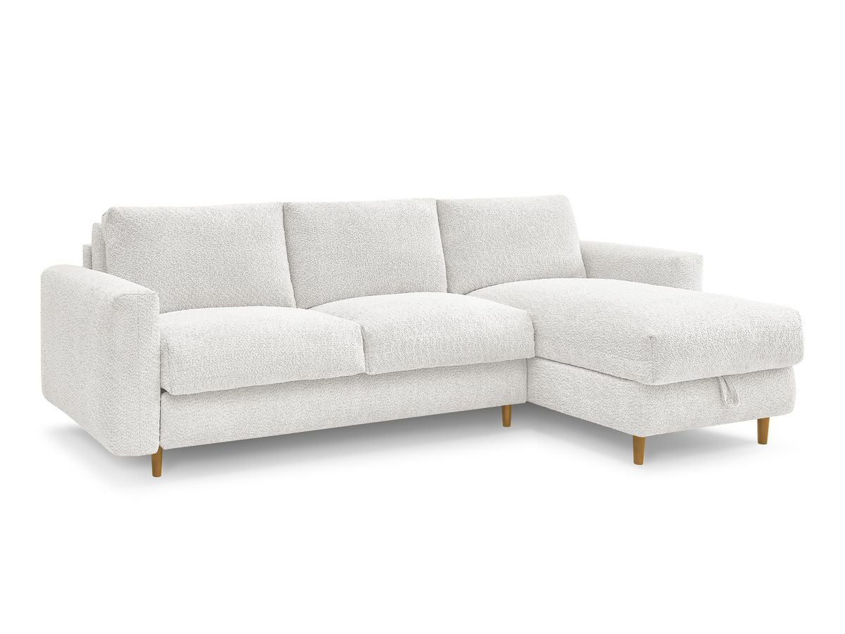 Cocoone - Sofá esquinero reversible convertible nuevo con apertura exprés - Tejido bouclé