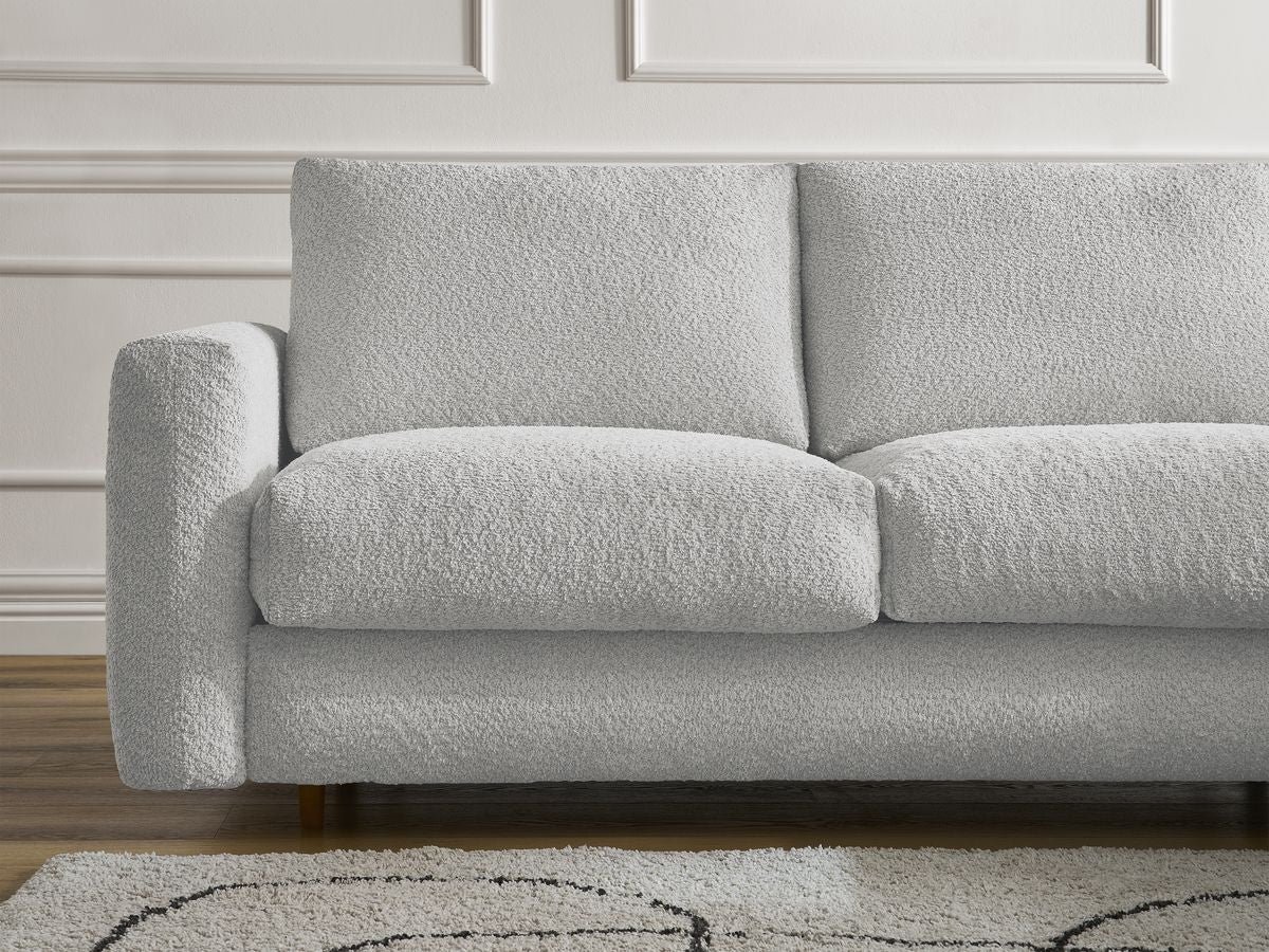 Cocoone - Sofá esquinero reversible convertible nuevo con apertura exprés - Tejido bouclé