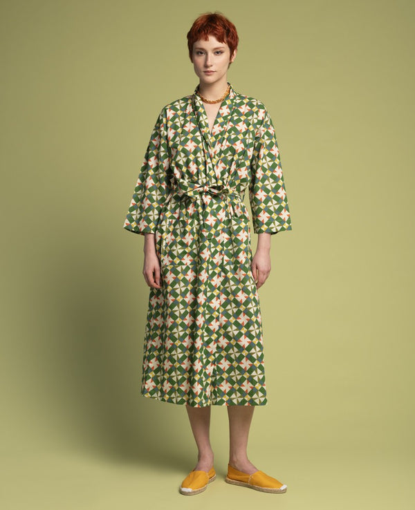 Kimono Long - Mosaic absynthe