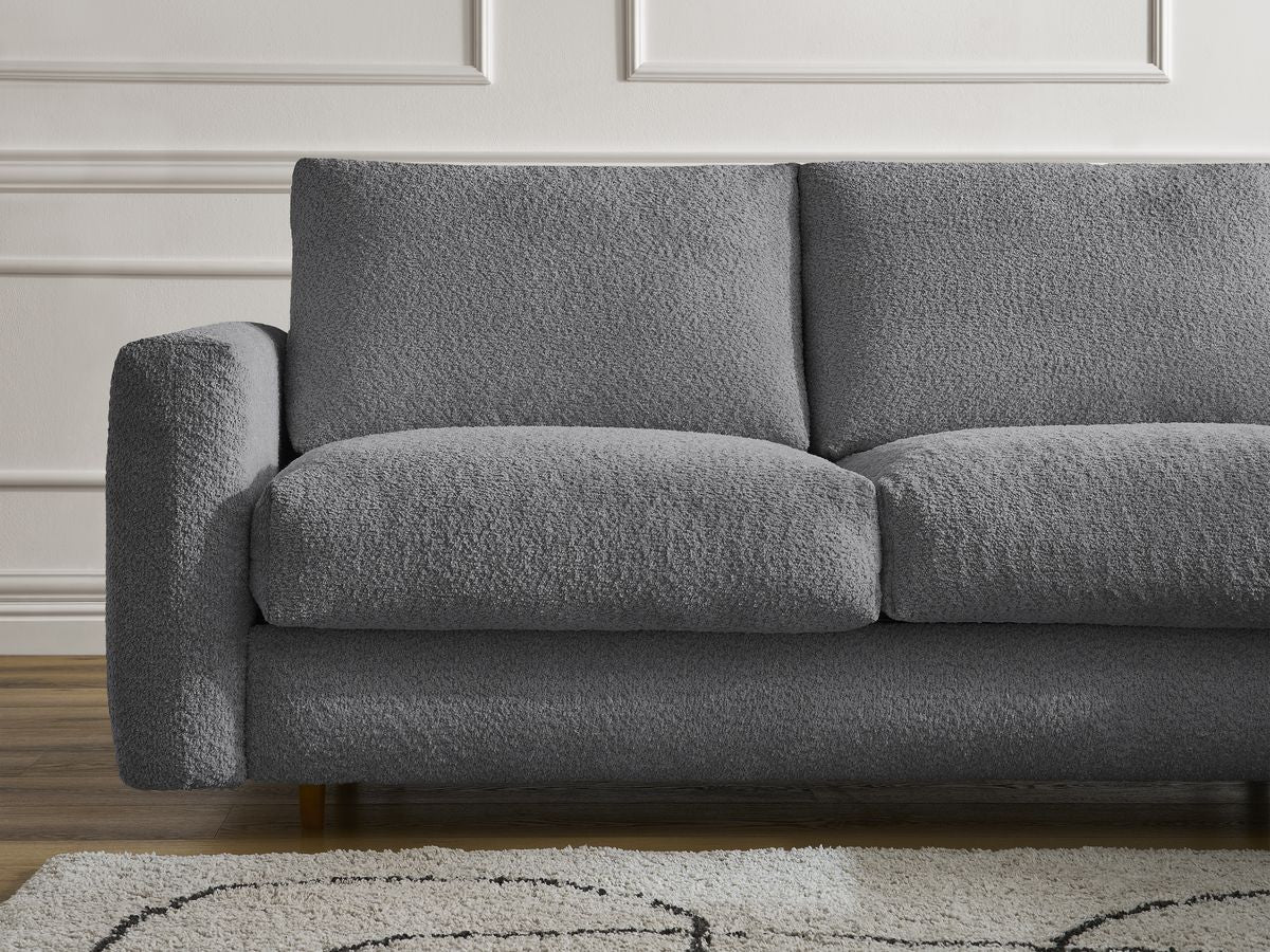 Cocoone - Sofá esquinero reversible convertible nuevo con apertura exprés - Tejido bouclé