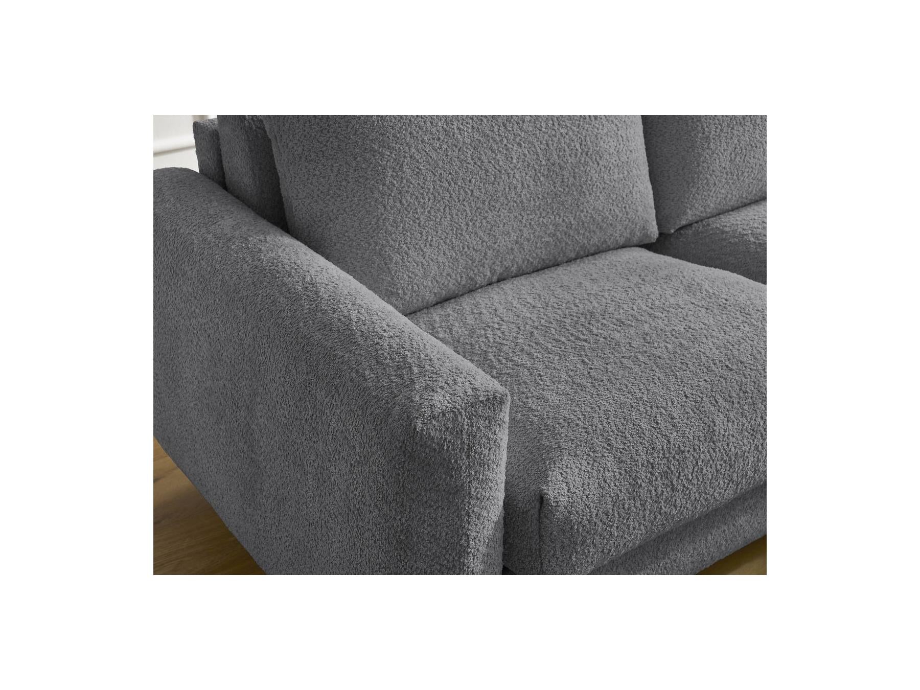 Cocoone - Sofá esquinero reversible convertible nuevo con apertura exprés - Tejido bouclé