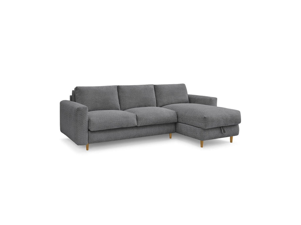 Cocoone - Sofá esquinero reversible convertible nuevo con apertura exprés - Tejido bouclé