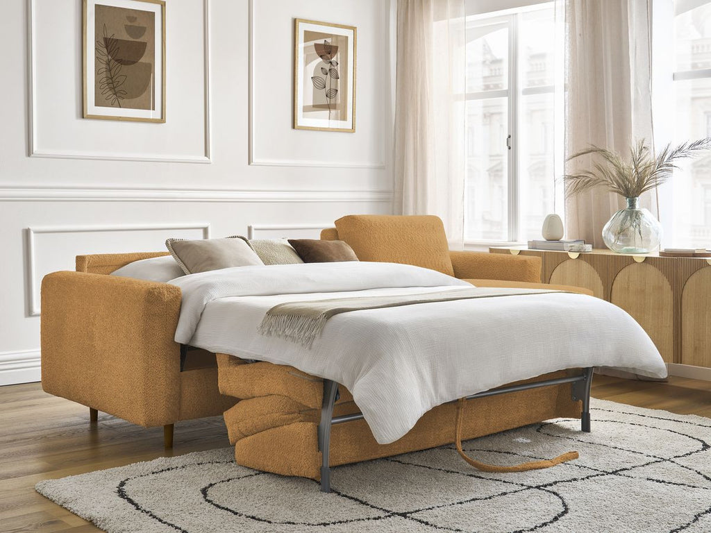 Cocoone - Sofá esquinero reversible convertible nuevo con apertura exprés - Tejido bouclé