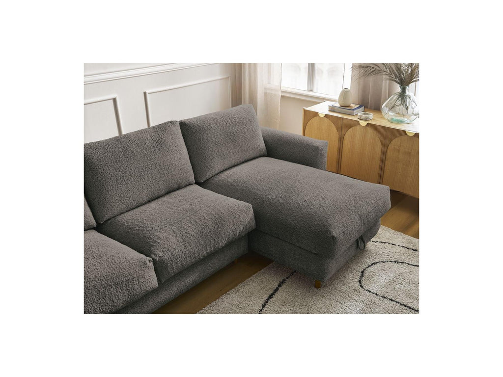 Cocoone - Sofá esquinero reversible convertible nuevo con apertura exprés - Tejido bouclé