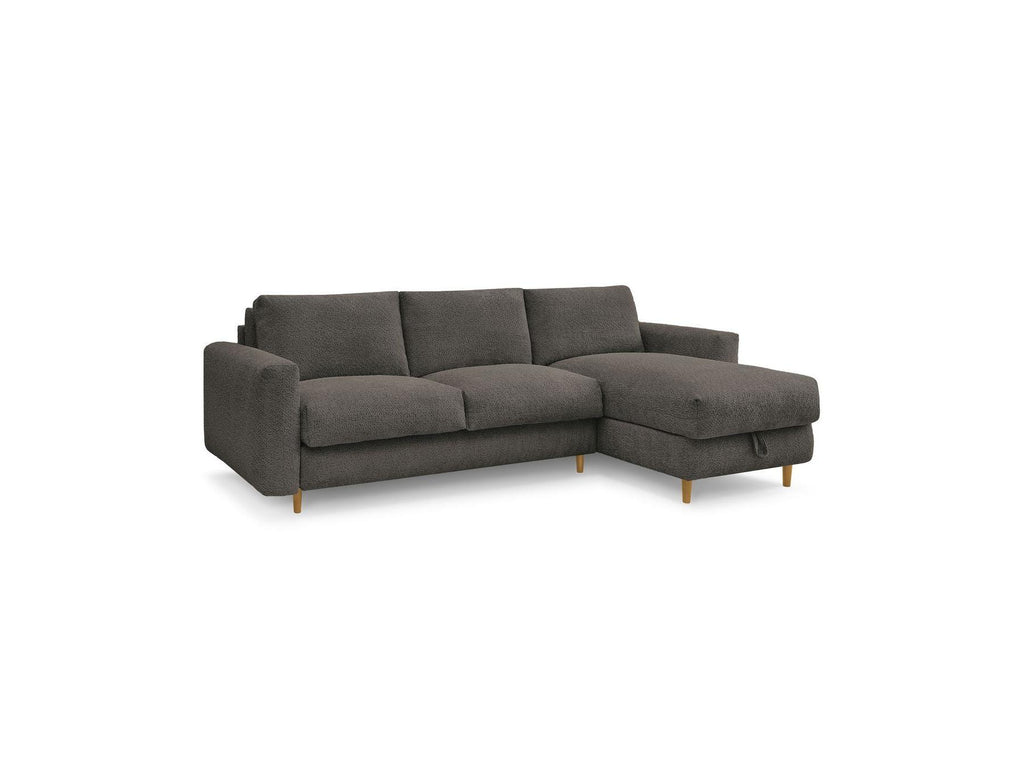 Cocoone - Sofá esquinero reversible convertible nuevo con apertura exprés - Tejido bouclé