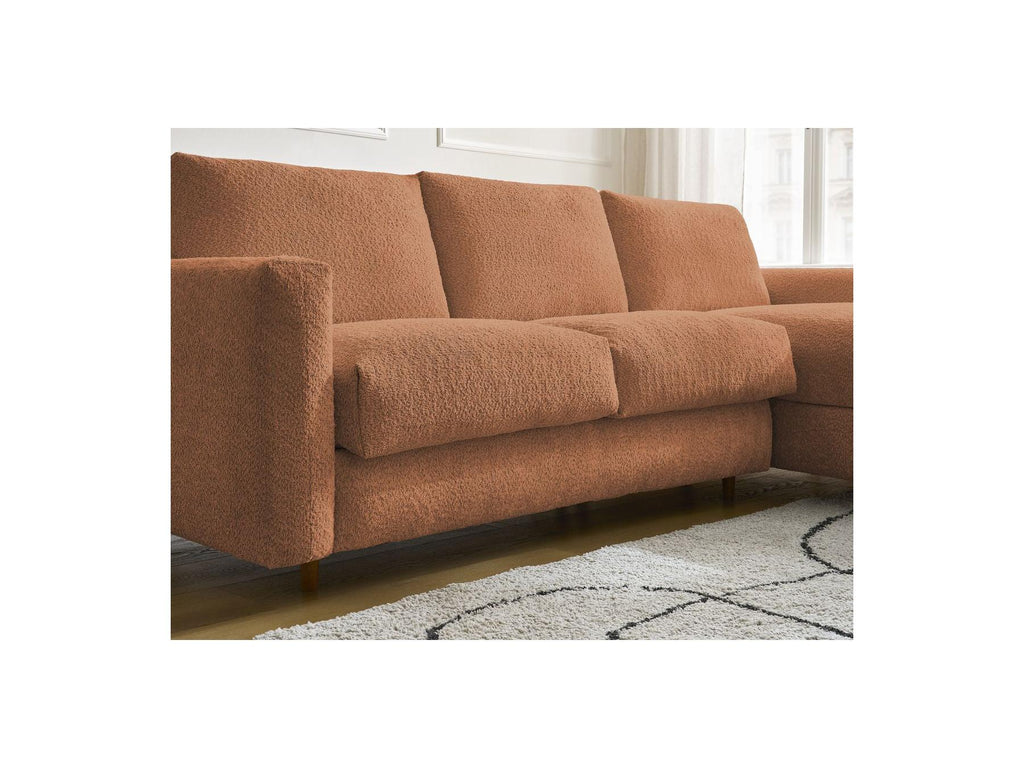 Cocoone - Sofá esquinero reversible convertible nuevo con apertura exprés - Tejido bouclé
