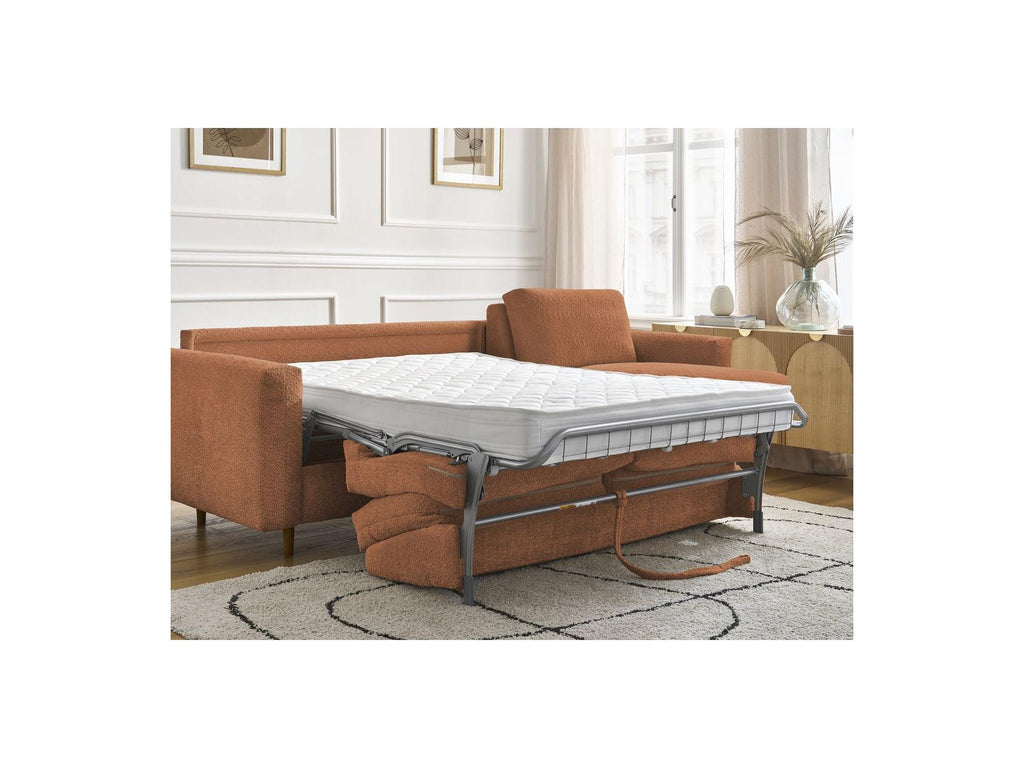 Cocoone - Sofá esquinero reversible convertible nuevo con apertura exprés - Tejido bouclé
