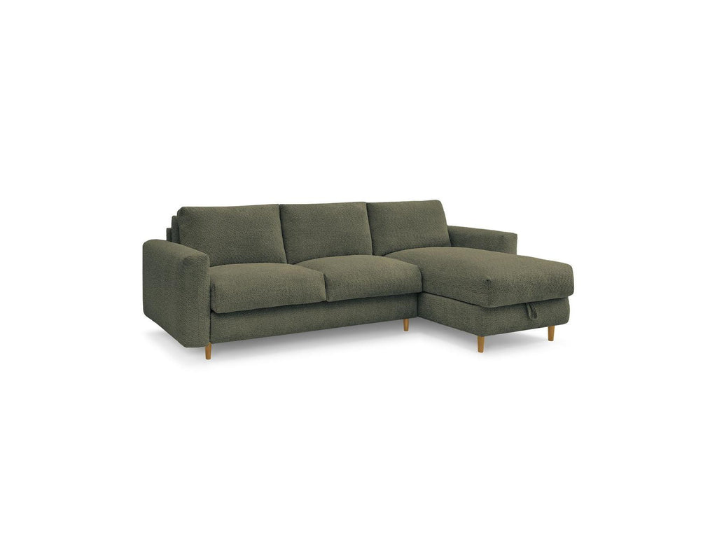 Cocoone - Sofá esquinero reversible convertible nuevo con apertura exprés - Tejido bouclé