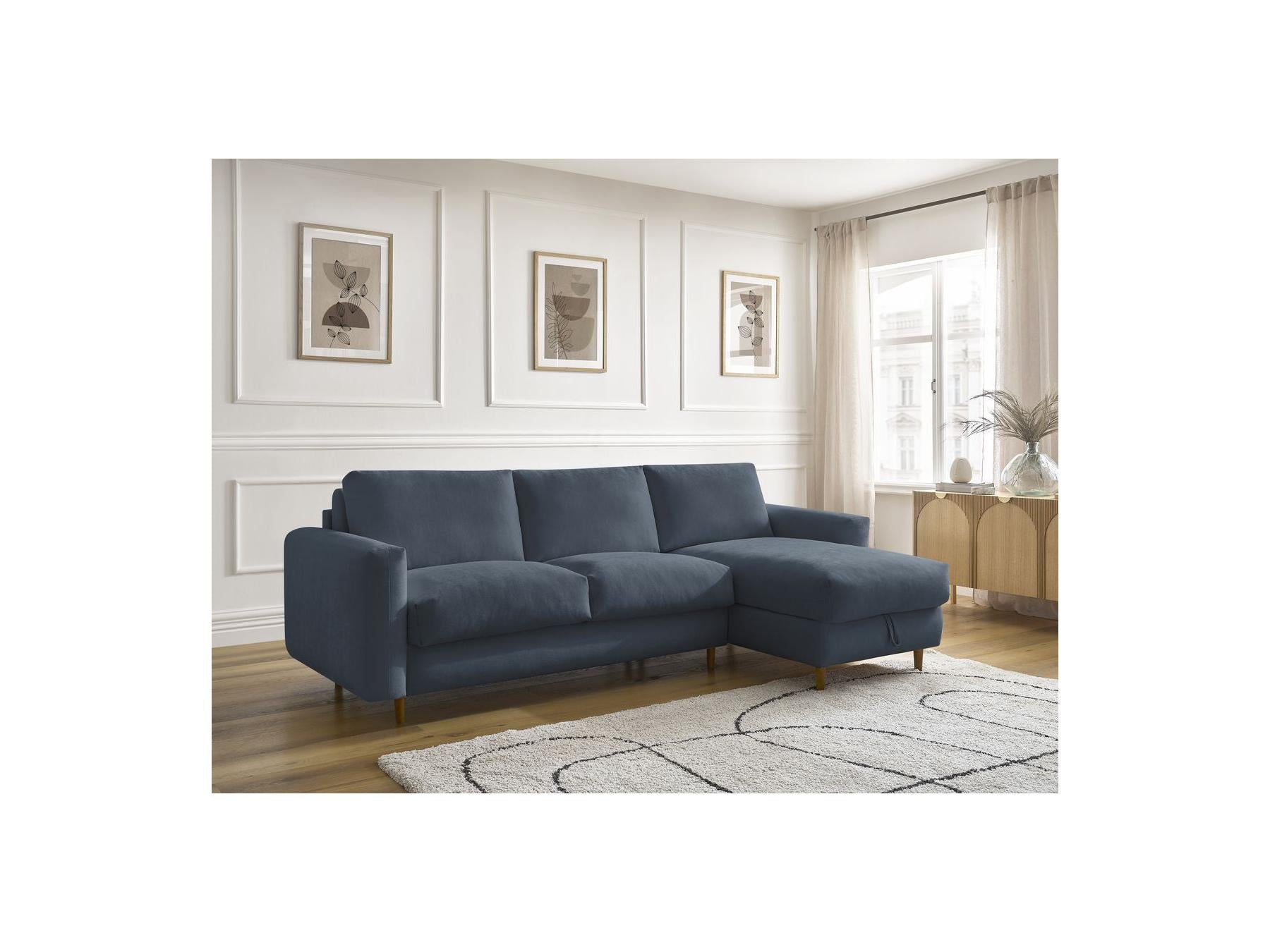 Cocoone - Canapé D'Angle Réversible Convertible Nouveau Ouverture Express - Tissu Lisse