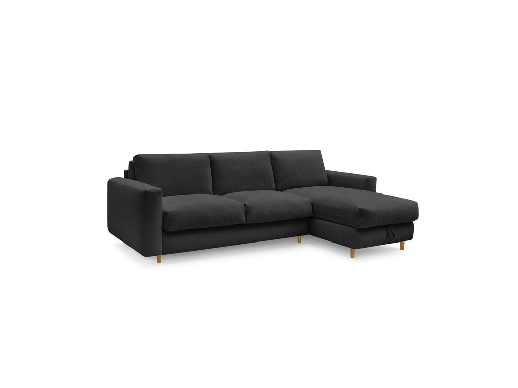 Cocoone - Canapé D'Angle Réversible Convertible Nouveau Ouverture Express - Tissu Lisse