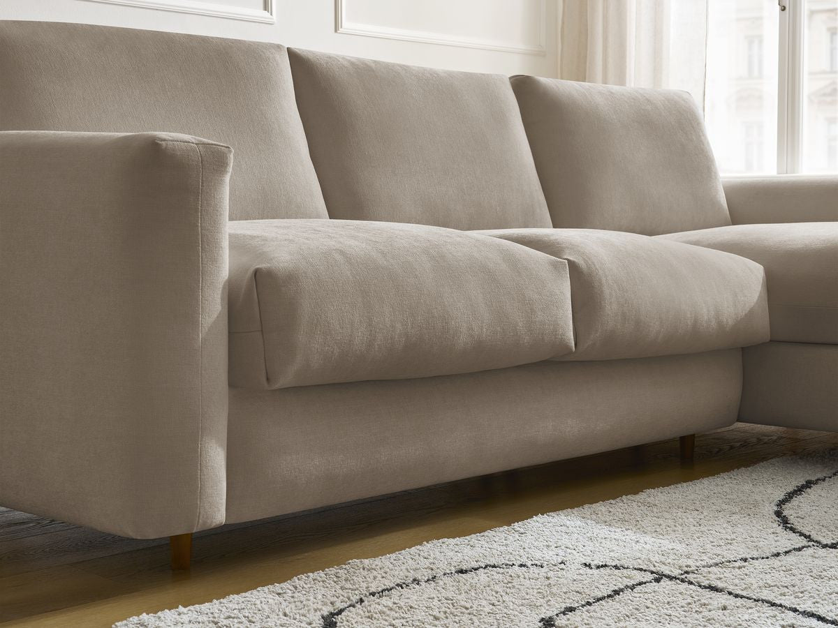 Cocoone - Canapé D'Angle Réversible Convertible Nouveau Ouverture Express - Tissu Lisse