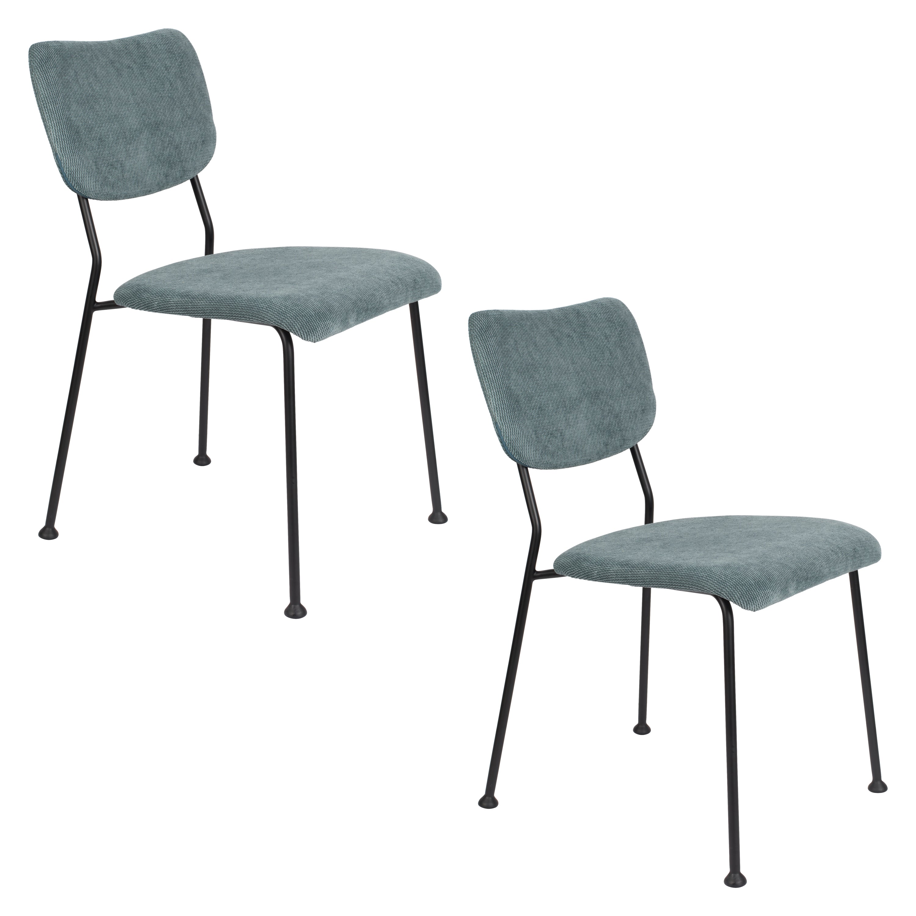 Benson - Dining Chair - Fabric - Grey/Blue